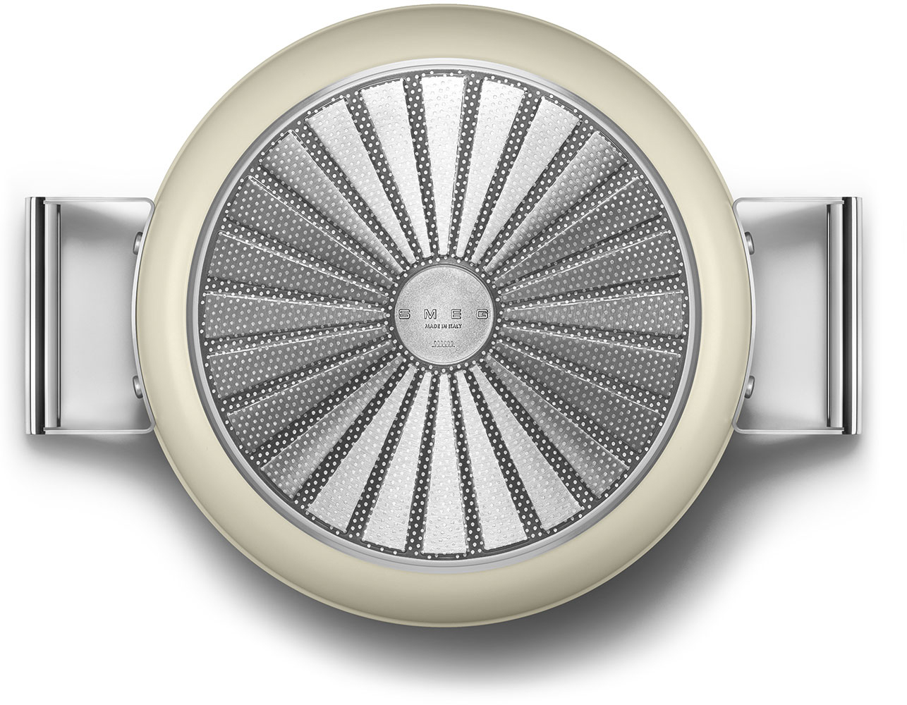 CKFD2811CRM Посуда / глубокая сковорода с двумя ручками и крышкой, 28 см, кремовая SMEG  - Вид №6