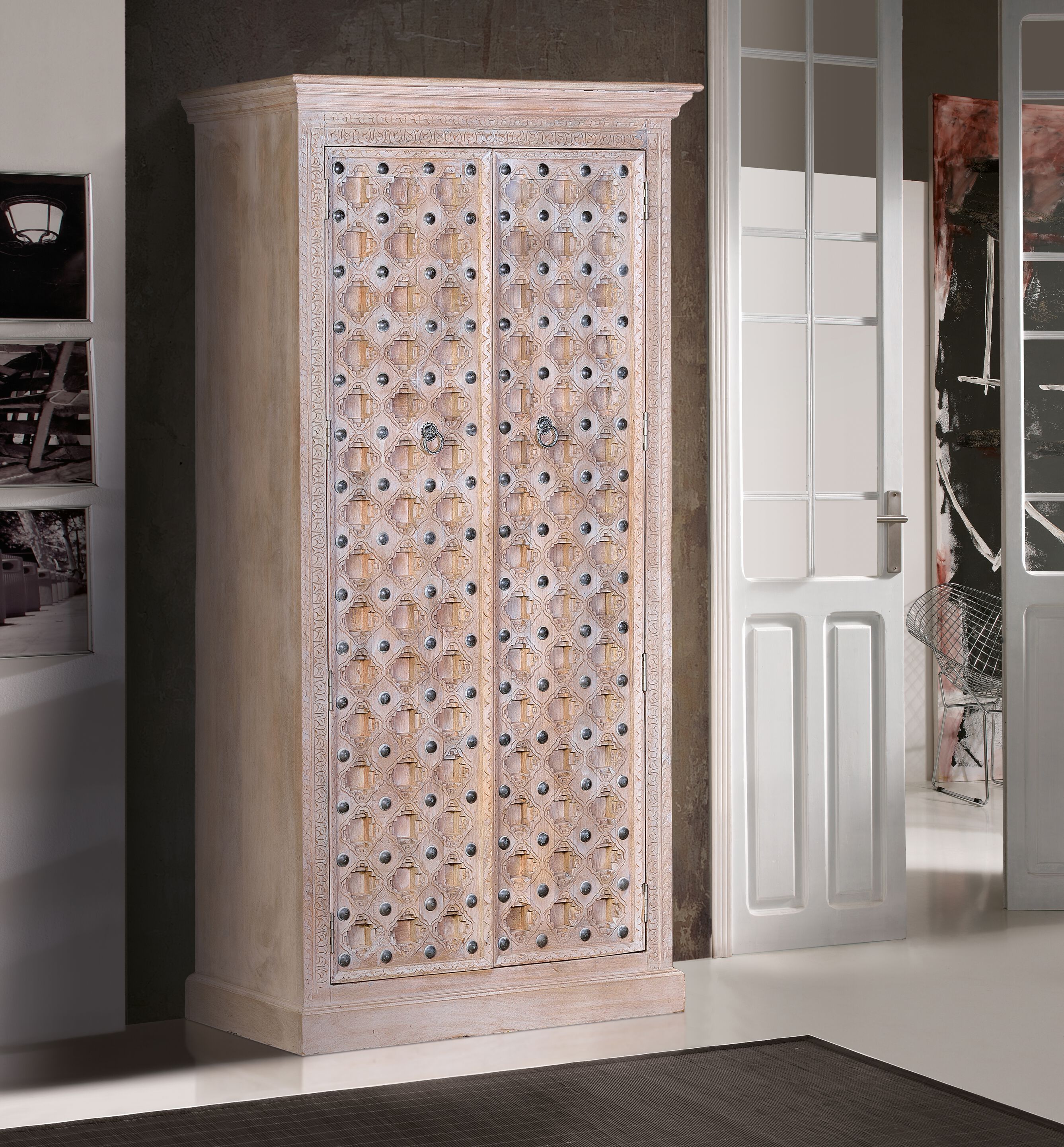 Шкаф из манго Giner y Colomer Bakhra Natural ARCH-00093402 - Вид №4