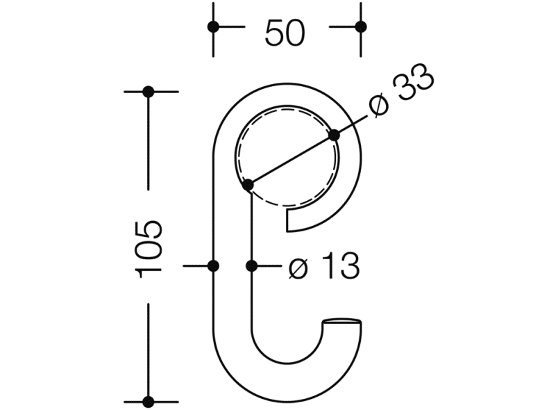 477.30B020 крюк HEWI Edition matt | Polyamid  - Вид №5