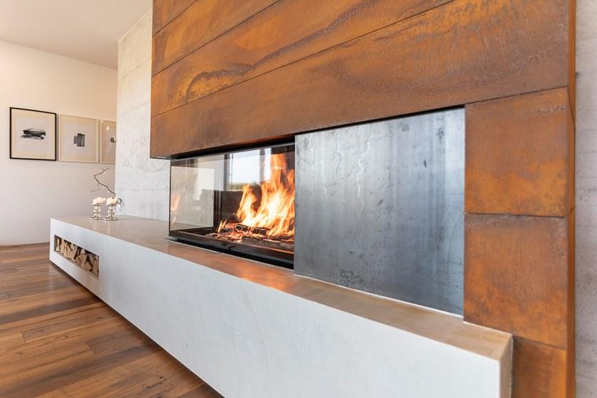 RÜEGG Угловой стальной дровяной камин с панорамным остеклением Classic line sun-id-1401982 - Вид №25