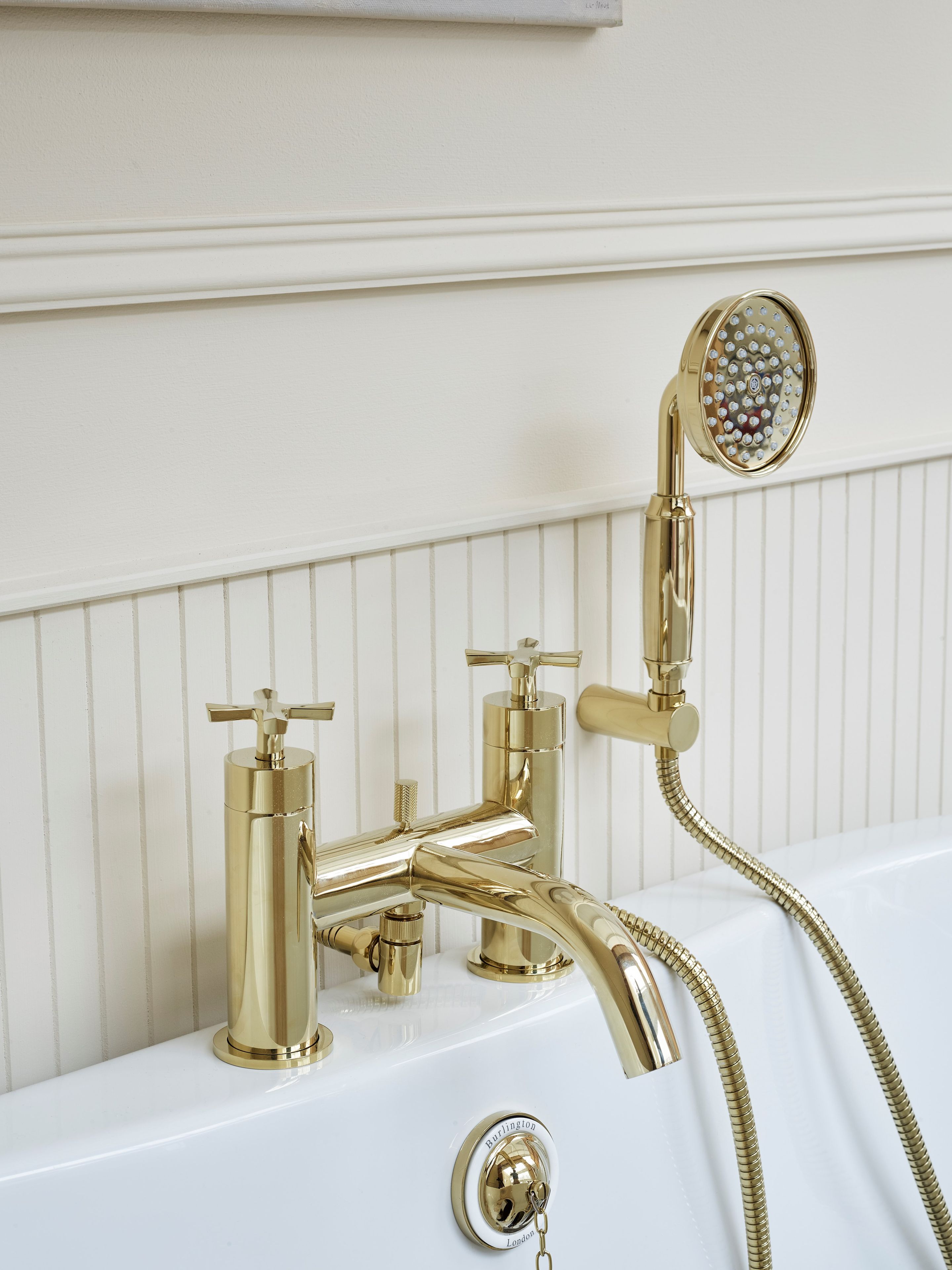 Смеситель для ванны с 2 отверстиями и ручным душем Burlington RIVIERA ARCH-00147596 - Вид №1