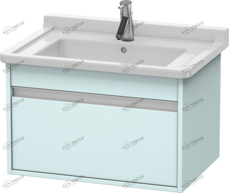 KT666400909 Тумбочка подвесная Ketho #KT6664 800 x 455 мм Светло-голубой матовый декор Duravit