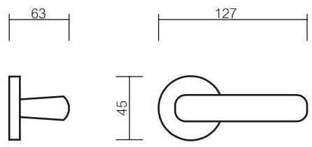 Pasini Ручка из латуни на розетке с замком Anna 2951 - Вид №1