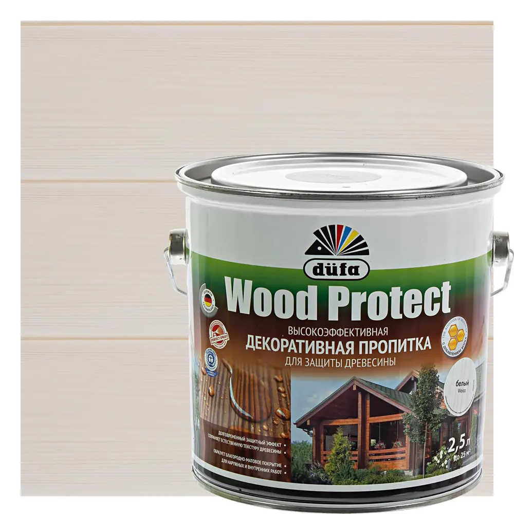 Dufa Wood Protect - антисептик для дерева с грязеотталкивающим эффектом, 2.5 л 14724309 STLM-0005064