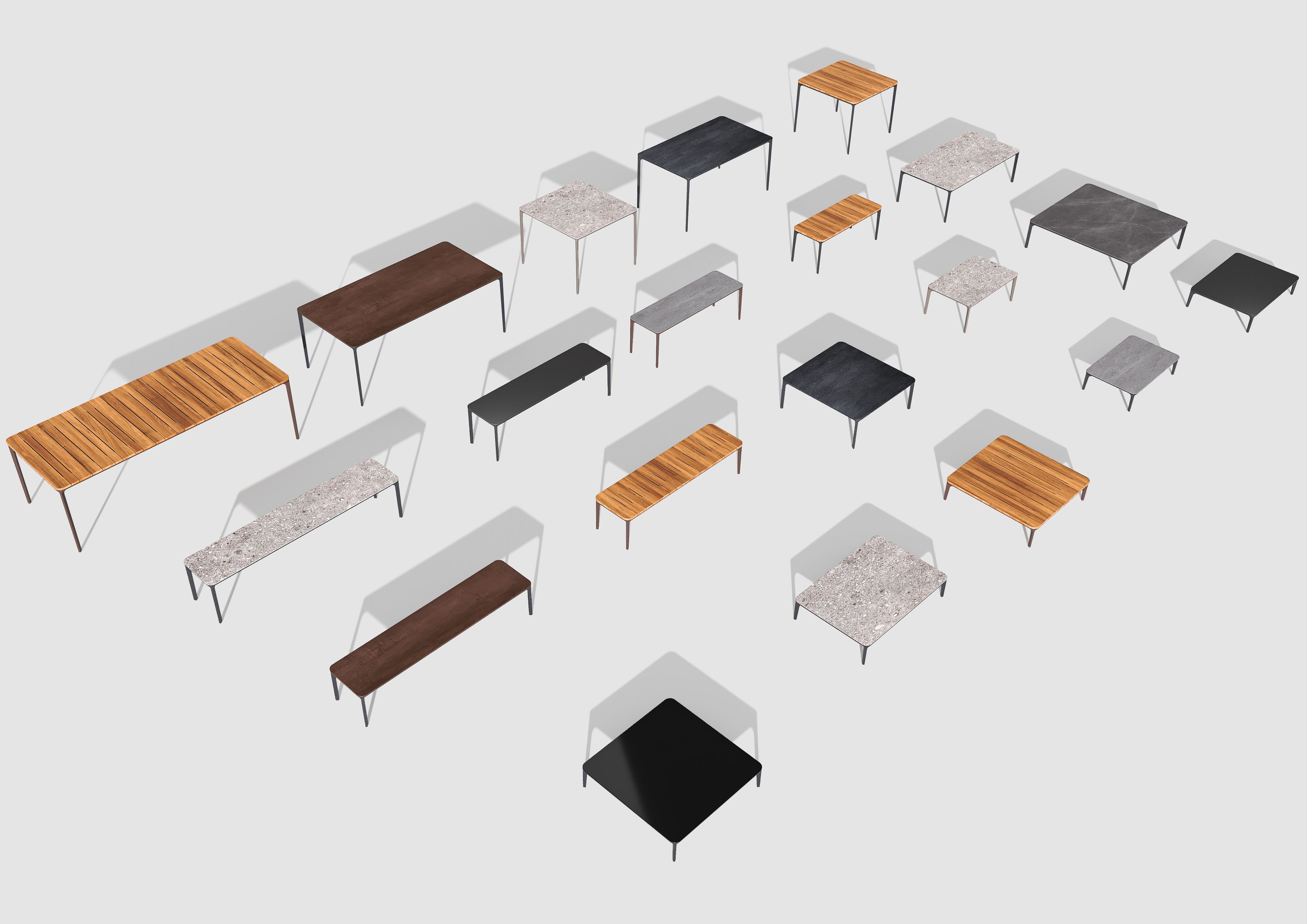 Прямоугольный садовый стол в ироко Sovet Italia ARCH-00048822 - Вид №3