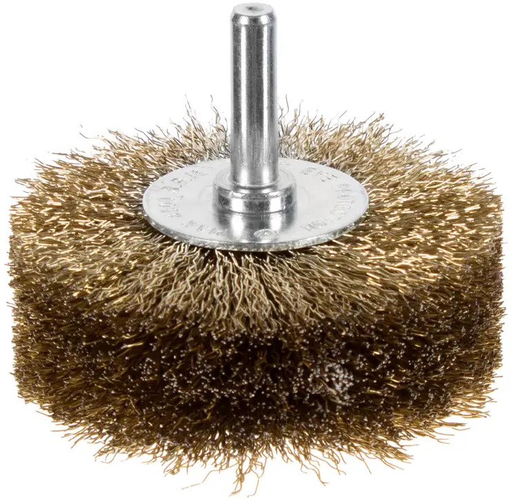 Щетка дисковая Dexter для дрели 80 мм с латунной щетиной 17410399