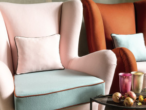 Шерстяная моющаяся однотонная ткань