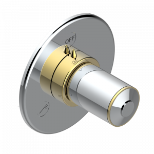 G2T-48M2SB Trim for wall mounted diverter, 2 ways - ref. 48M2 and 3 ways - ref. 49M3 Thg-paris Faubourg metal Хром/золото