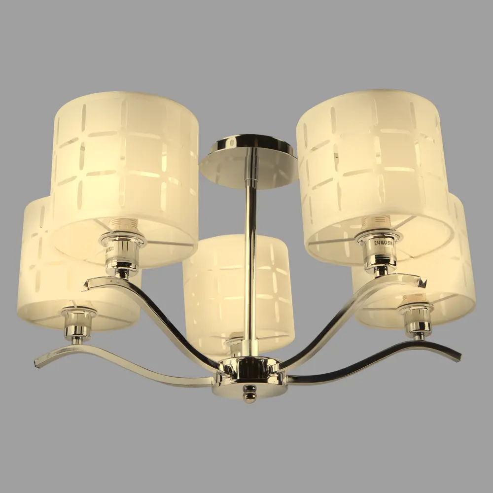 Люстра потолочная «Escada», 5 ламп, 15 м², цвет хром/белый STLM-2122898 - Вид №2