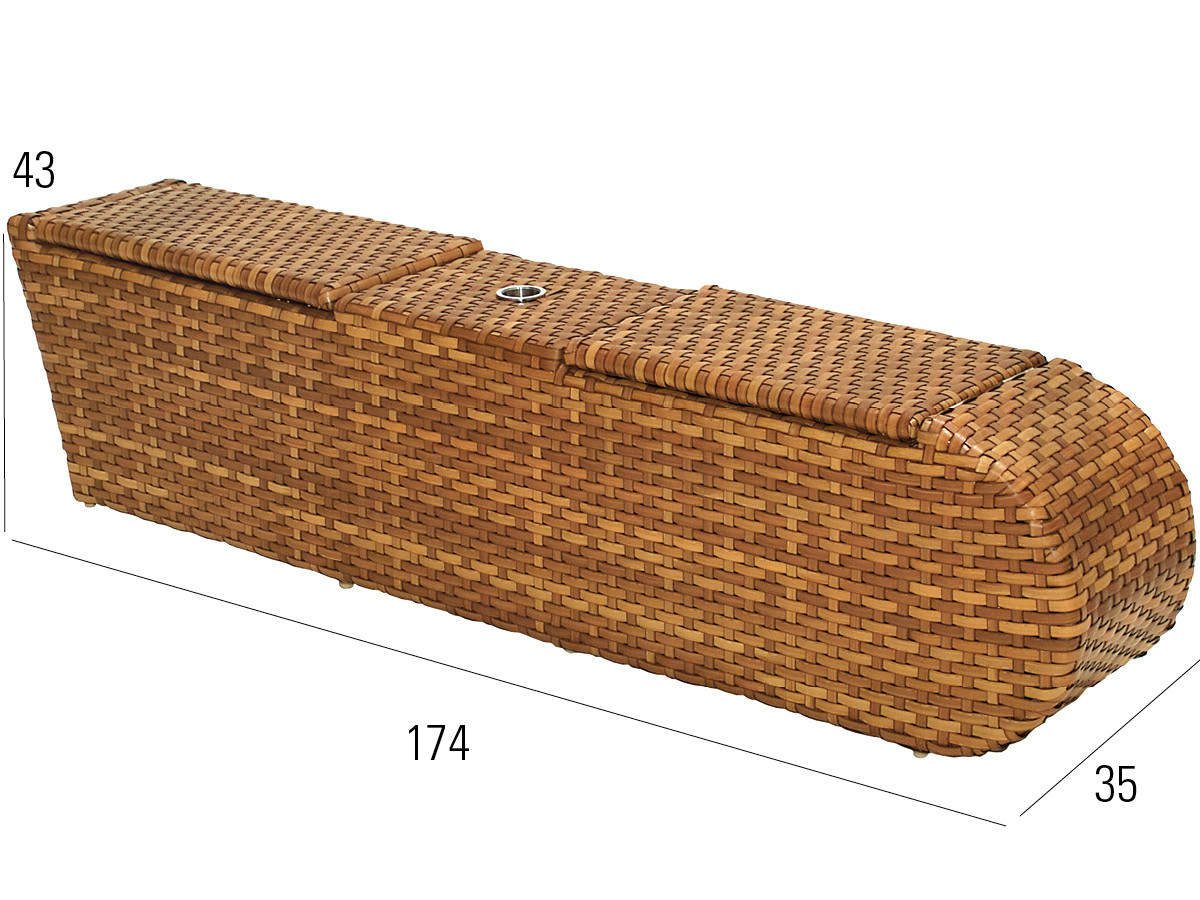 98.00.0885 Табачный набор "Мадригал-Релакс-Лаунж" из 8 шт. - включая 1x кушетку для двоих, 1x зонт Sunrise 2,75 × 2,75 м uni natural Mbm  - Вид №7