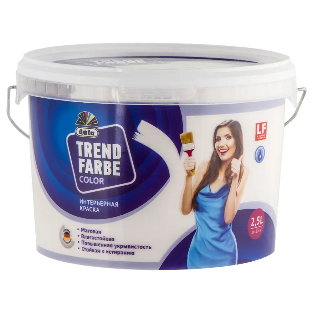 Краска водно-дисперсионная Trend Farbe цвет ванильное небо 2.5 л 14811390 STLM-2182518 Dufa  - Вид №1