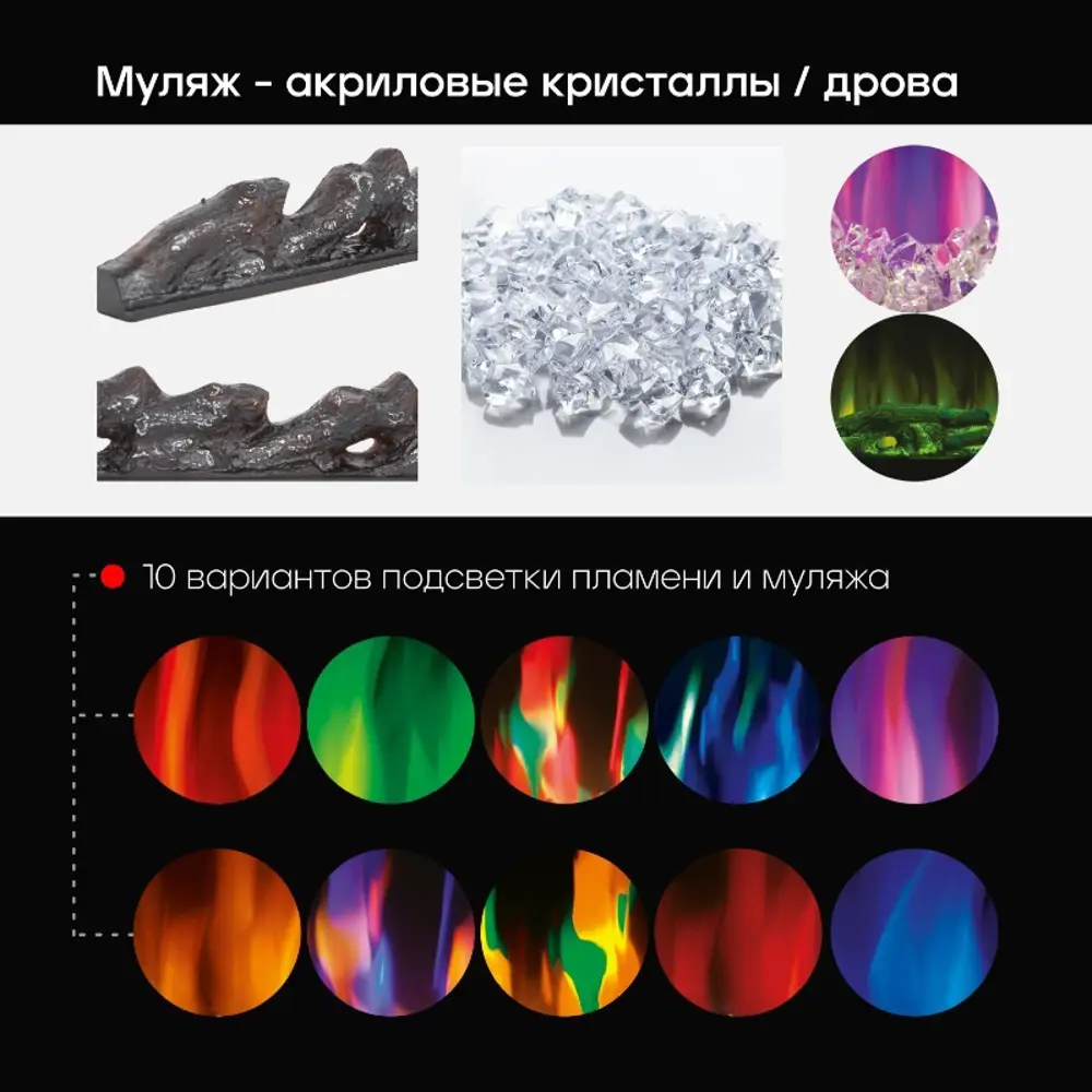 Электрический очаг Realflame Diamond-S 42 TC43 1.5 кВт 89231558 STLM-2024080  - Вид №10