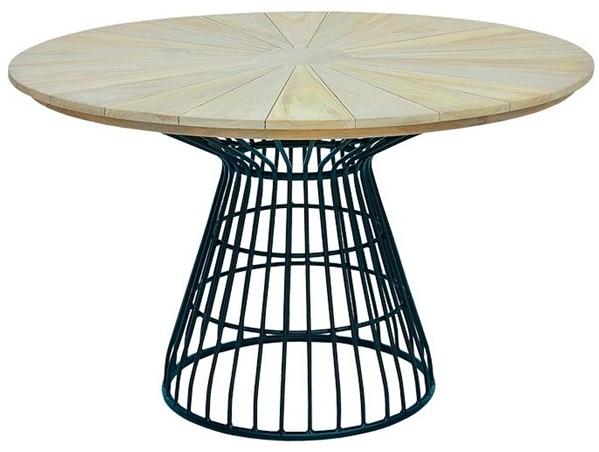 cbdesign Круглый садовый стол из алюминия и дерева Fiorella Tj 331/332/333 - Вид №2