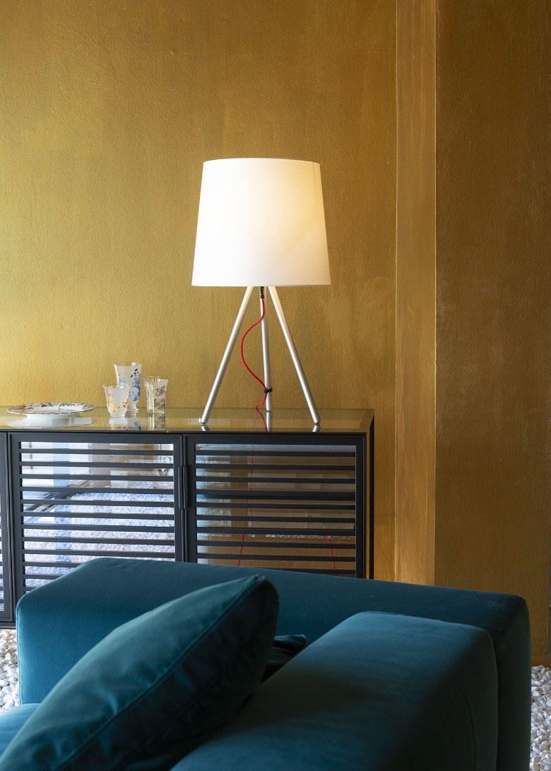 Martinelli Luce Настольная лампа из алюминия с тканевым абажуром Eva 798 - Вид №7