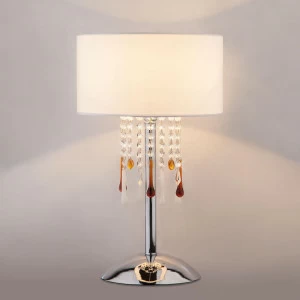 Настольная лампа Bogates Glamour 01097/1 Strotskis BOGATES ИНТЕРЬЕРНЫЕ 220961 Белый;серебро