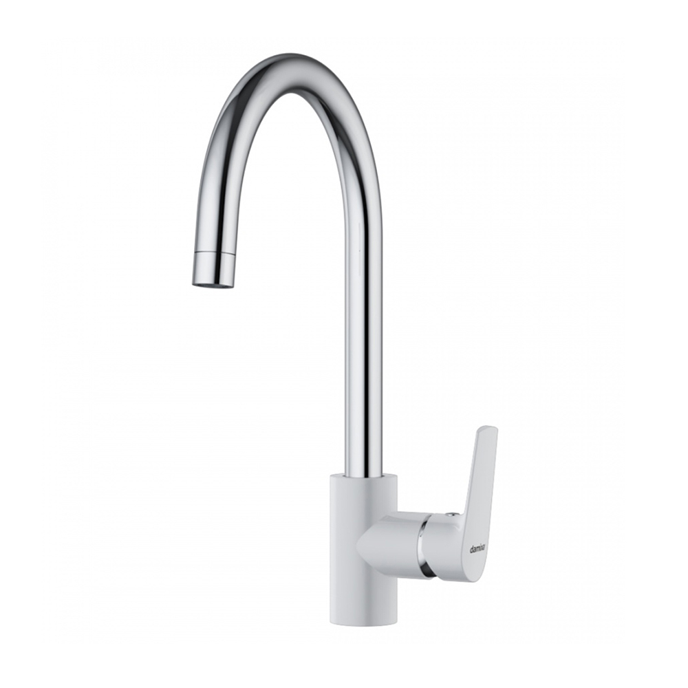 790730000 смеситель для кухни двуцветный белый Damixa Origin Balance  - Вид №1