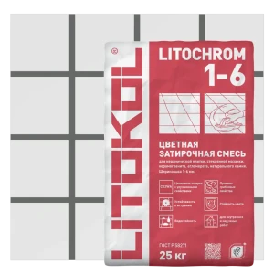 Затирка цементная Litokol 1-6 C.10 цвет серый 25 кг