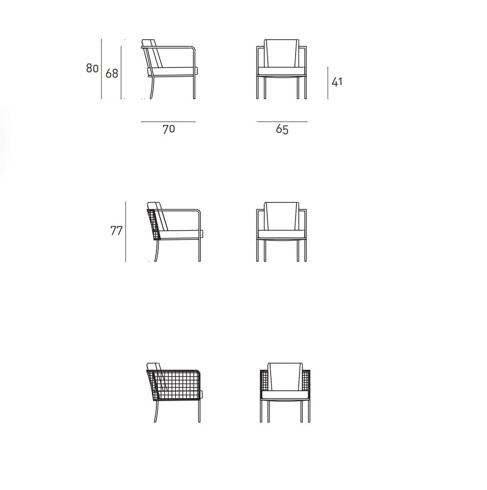 Кресло с подлокотниками Living Divani кафе ARCH-00139509 - Вид №2