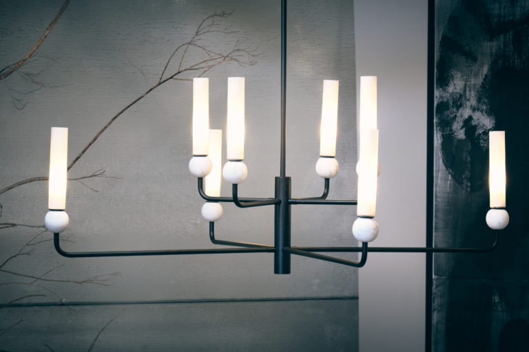 100987 Люстра 8L черная - белый мрамор Aromas del Campo Delie  - Вид №3