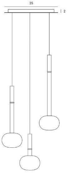 Miloox Подвесной светильник из металла и опалового стекла Mose 1744.231 - Вид №2