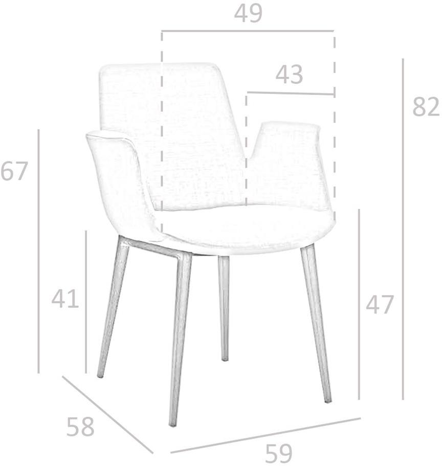 Angel Cerdá Стул из ткани с подлокотниками New chair 4002 a117 Angel Cerda - Вид №4