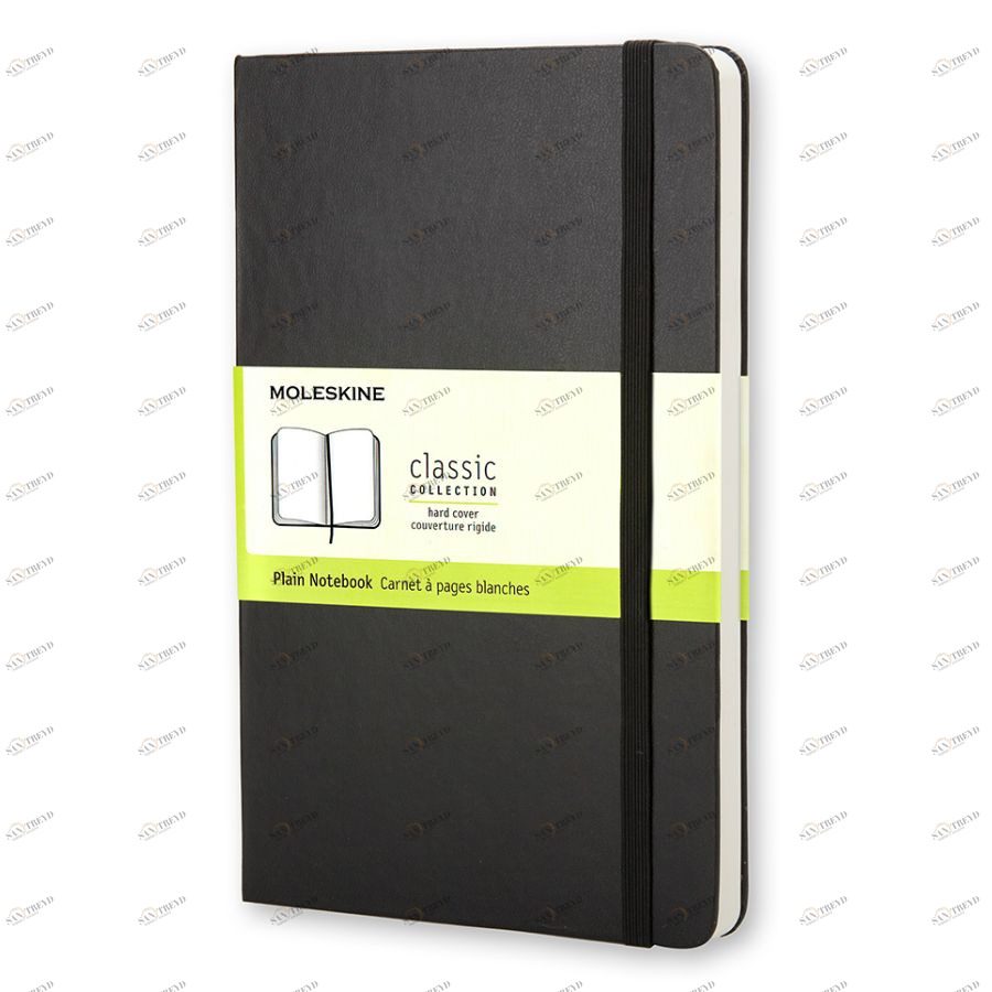 Блокнот Moleskine CLASSIC POCKET 90x140мм 192стр. нелинованный твердая обложка фиксирующая резинка ч 385066