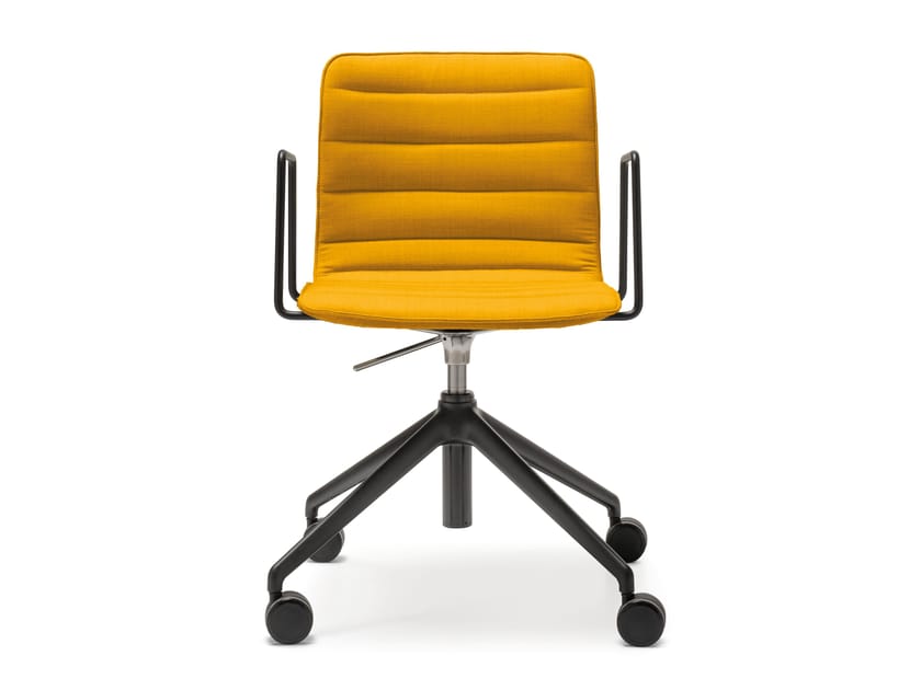 Тканевый поворотный стул с регулируемой высотой с колесами Quinti Sedute Pat ARCH-00032146