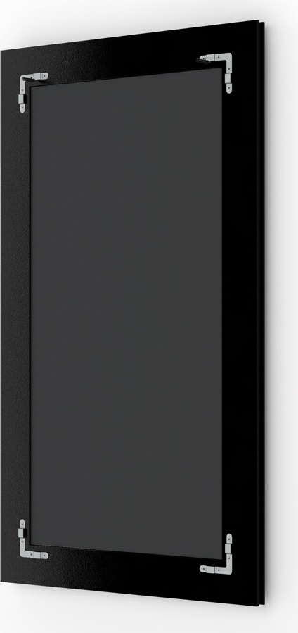 BY 1135 Зеркало с фацетом в багетной раме - черный ардеко 81 mm EVOFORM Exclusive - Вид №1