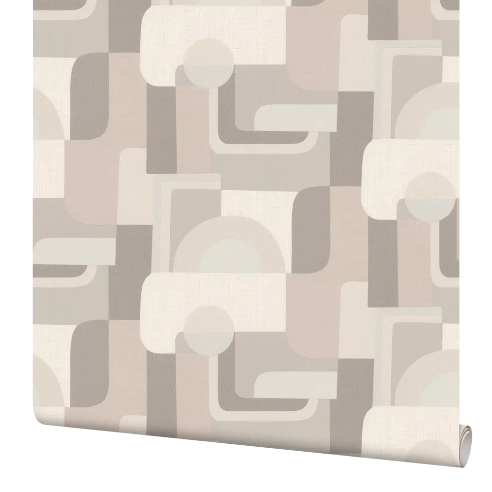Palitra Home Modern: Бежевые флизелиновые обои с абстрактным рисунком 89409479 STLM-1574441