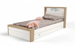 Кровать ABC-KING 190х120 №4MIX №4 (с мяг.изнож) (голубой)