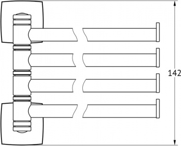 Esp 046 Держатель полотенец поворотный четверной 35 см FBS Esperado - Вид №1