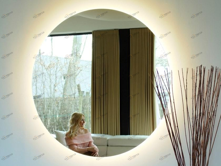 Eden Design Круглое зеркало из зеркального стекла со встроенной настенной подсветкой sun-id-1476024
