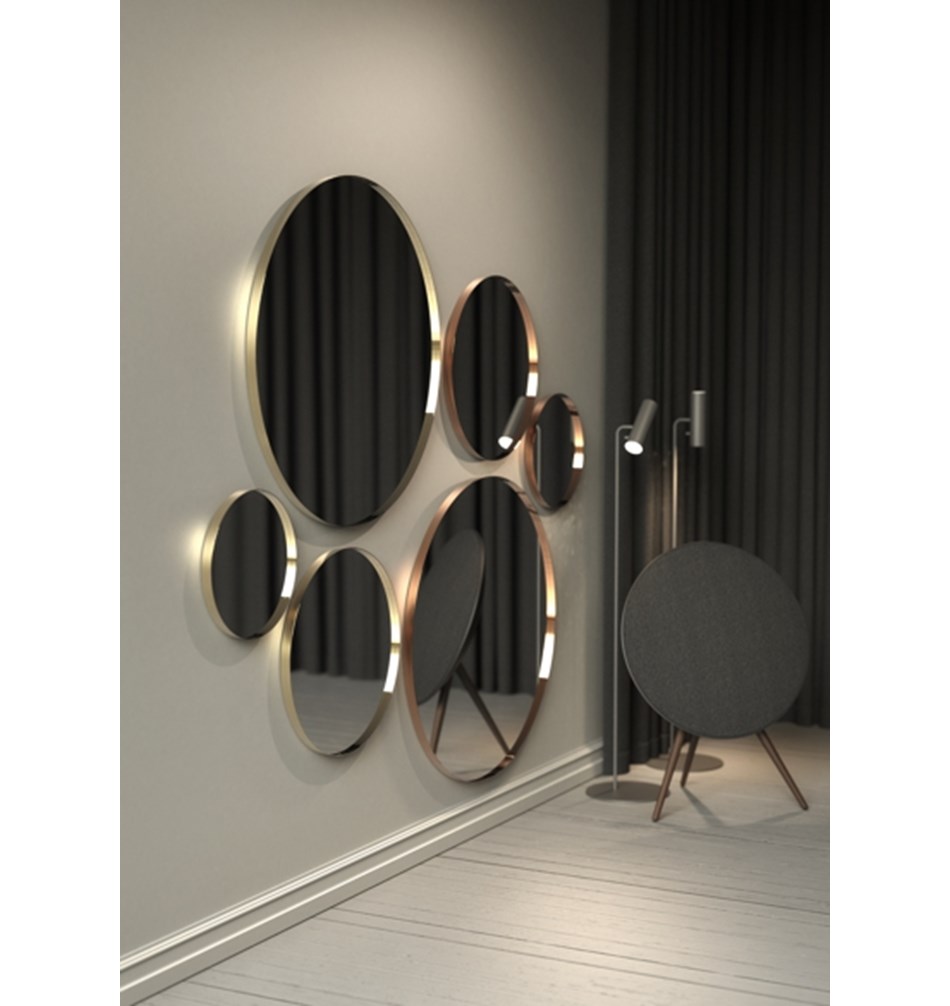 FROST Зеркало круглое 4134, Ø40cm » золото Нержавеющая сталь Золото U4134-GO  - Вид №2