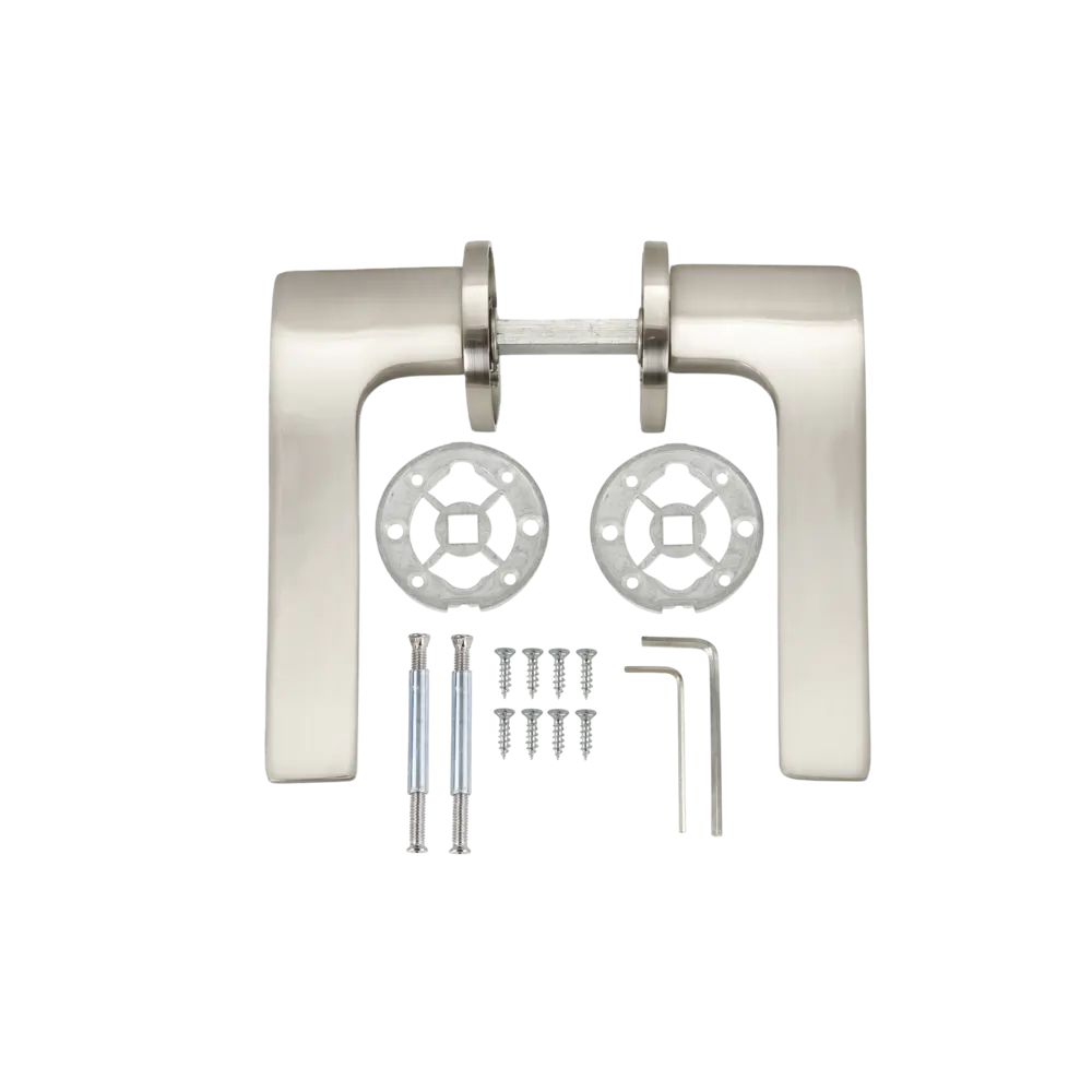 Дверная ручка на розетке Edson EDS-23-R2 без запирания цвет никель STLM-2159187 - Вид №1