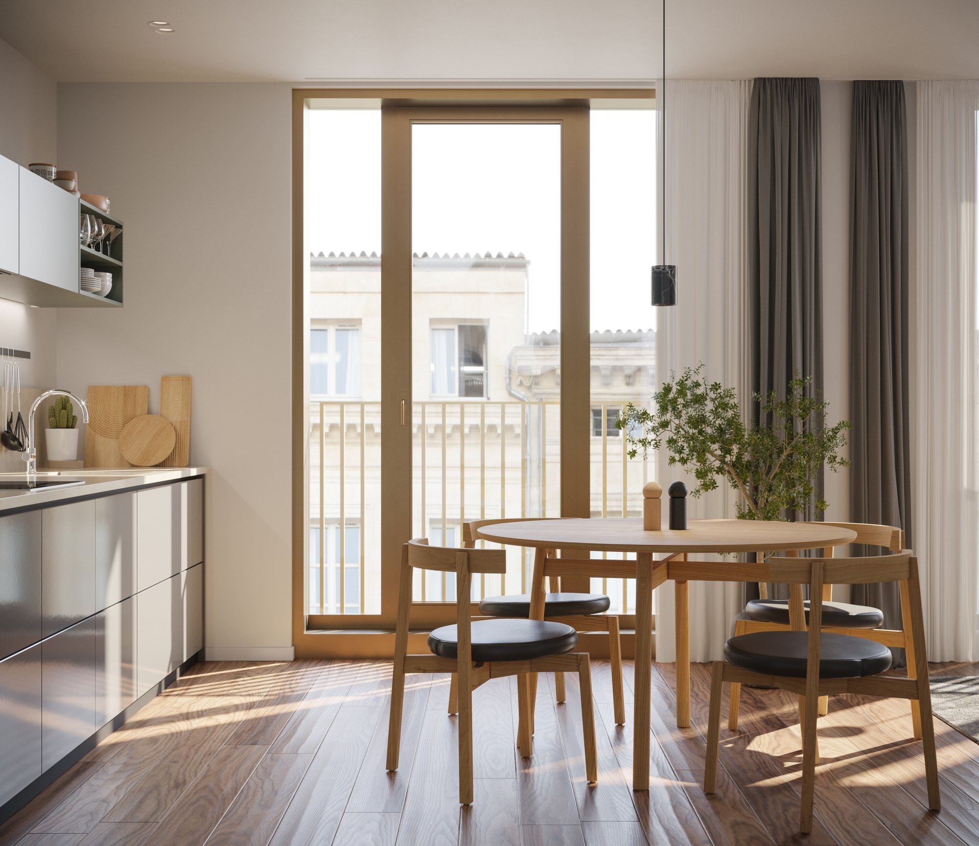 Круглый дубовый стол Case KIGUMI ARCH-00122246 - Вид №5