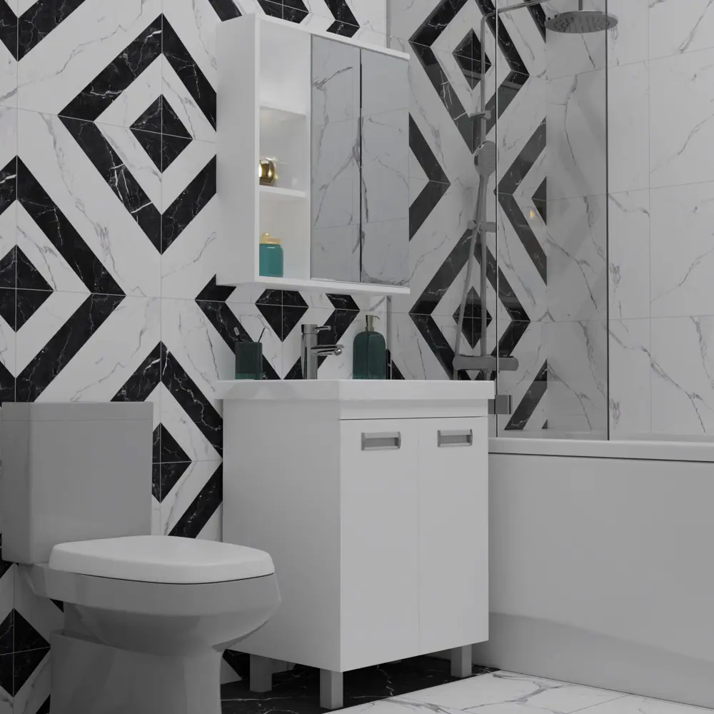 Тумба Vigo Milk 60 56.6x43.4x70 см с раковиной Cersanit Colour керамика 60 см цвет белый STLM-2022013 - Вид №2