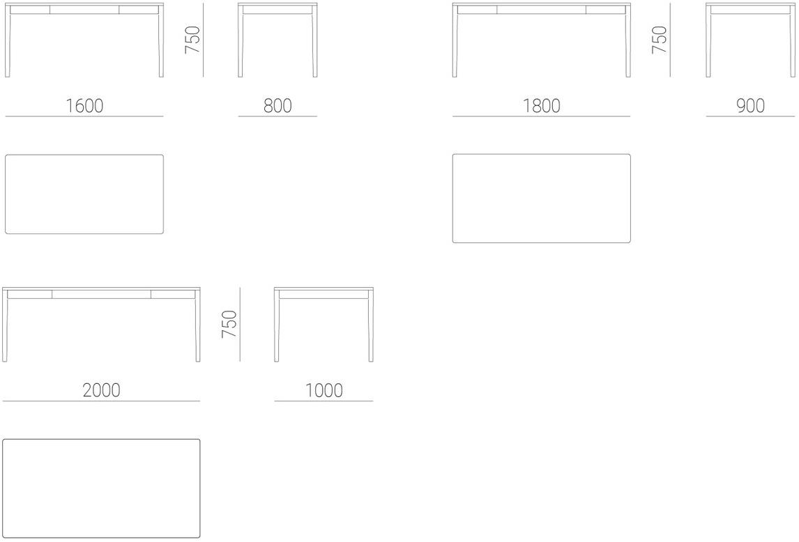 MOR DESIGN Прямоугольный стол из дуба с ящиками Front sun-id-1484214 - Вид №4
