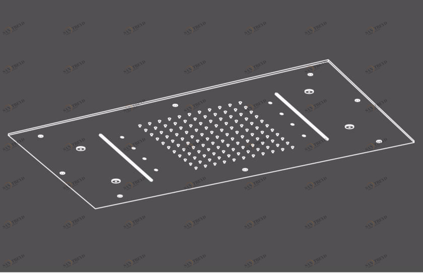 Radomonte Душевая лейка с водопадом из нержавеющей стали со струей тумана с хромотерапией  Pia8 