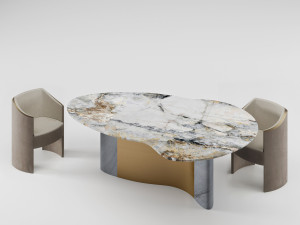 Обеденный стол из натурального камня