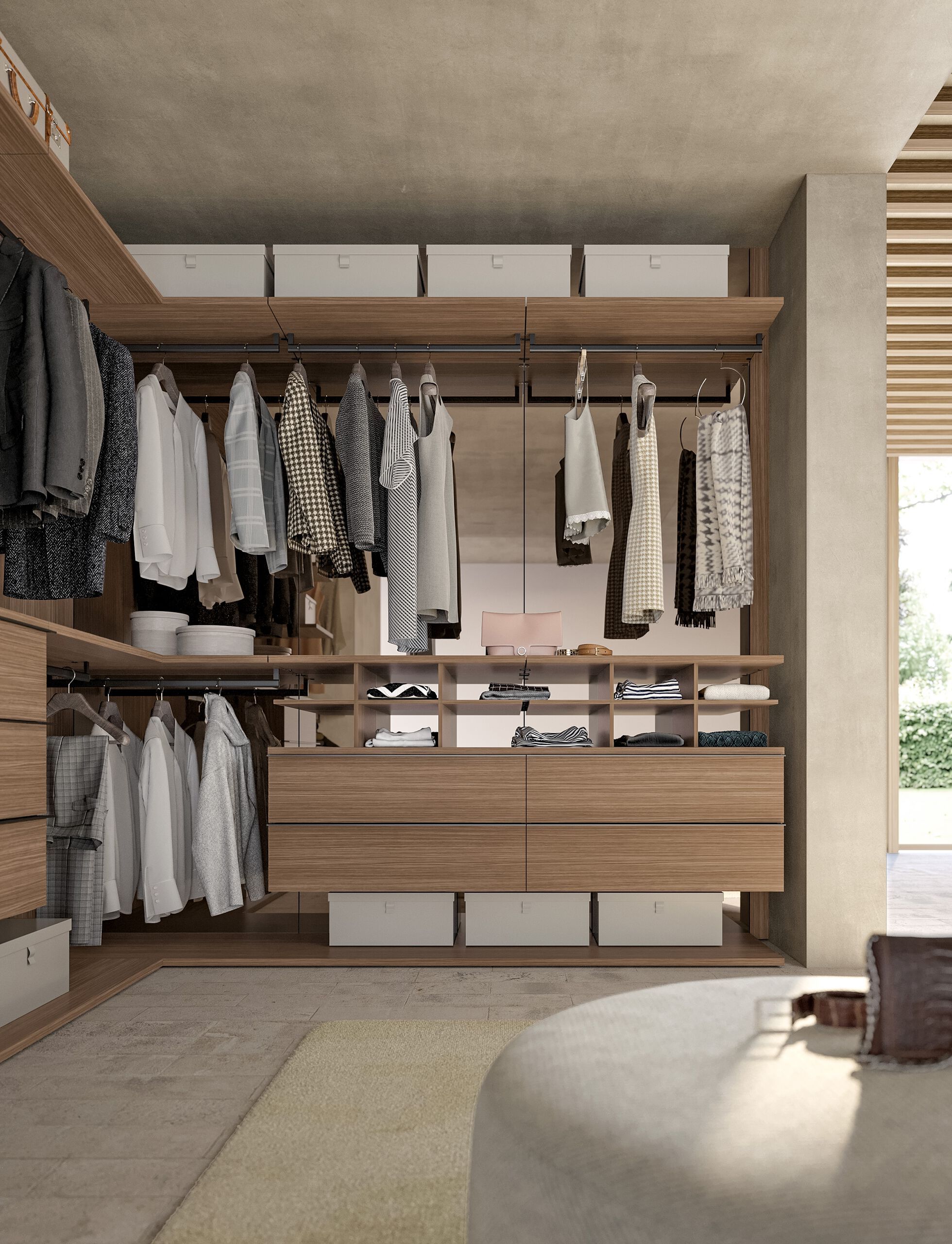 Деревянная секционная гардеробная Adok ателье ARCH-00108450 - Вид №2