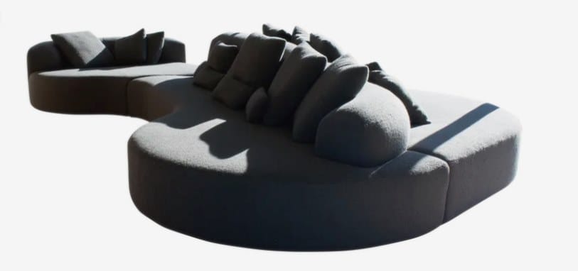 Двусторонняя изогнутая ткань диван CREARTE COLLECTIONS Lab Organic ARCH-00112827 - Вид №37