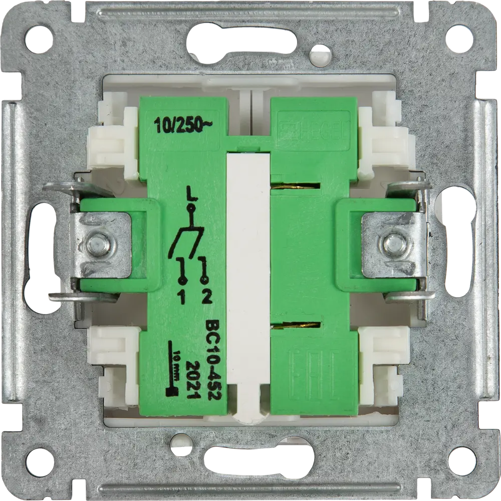 Выключатель встраиваемый Hegel Мастер 2 клавиши с индикатором цвет белый STLM-2057496 - Вид №2