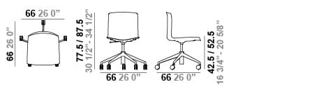 Стул с колесами Arper Catifa 46 ARCH-00133802 - Вид №10