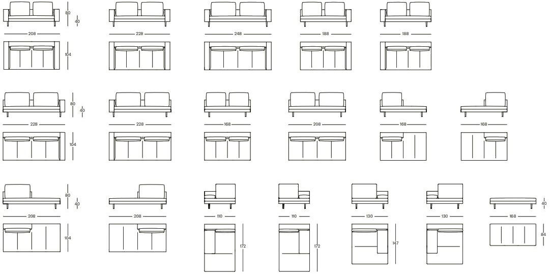 Zanotta Модульный диван со съемным чехлом sun-id-1437032 - Вид №4
