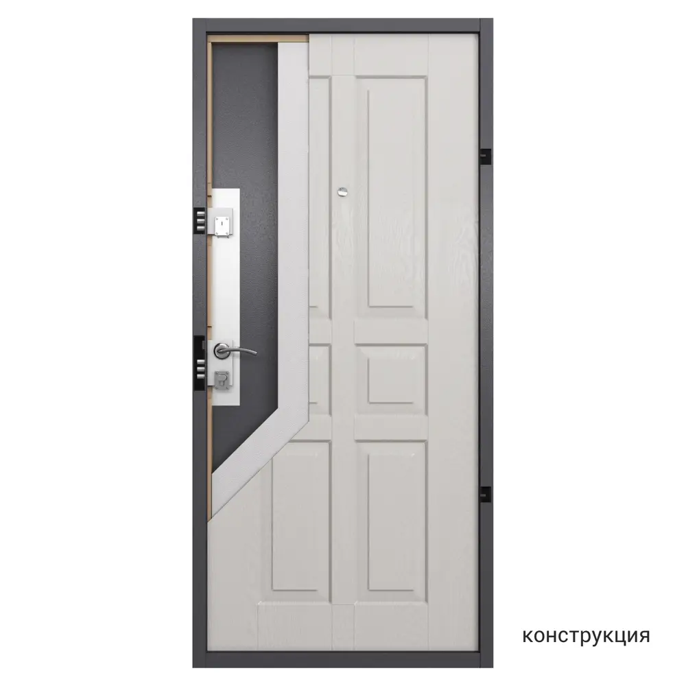Дверь входная металлическая Альта Фина 95x205 см левая цвет белый TOREX STLM-2107775 - Вид №12