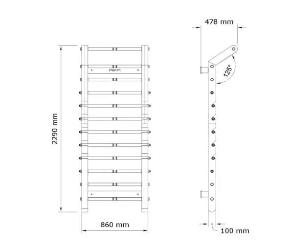 Деревянный фитнес - бар PENT SCALA ADVANCE PLUS ARCH-00113456 - Вид №8