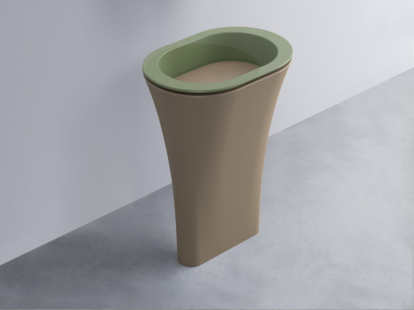 AMLA65-AG+AMPILO-AN+AMCOLO-AN Раковина Amedeo Ovale отдельностоящая cielo Enjoy + Amedeo Ceramica Cielo