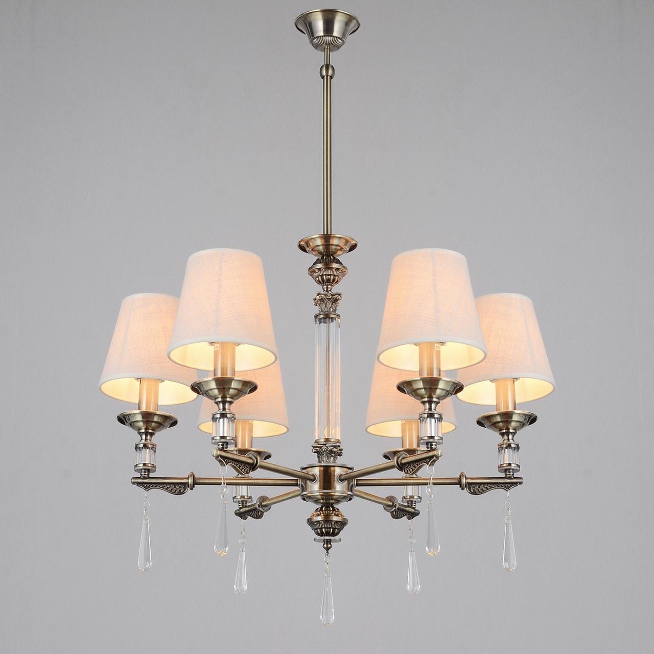 Подвесная люстра Omnilux Rivoli OML-64213-06 OMNILUX ДИЗАЙНЕРСКИЕ, RIVOLI 279754 Кремовый  - Вид №1