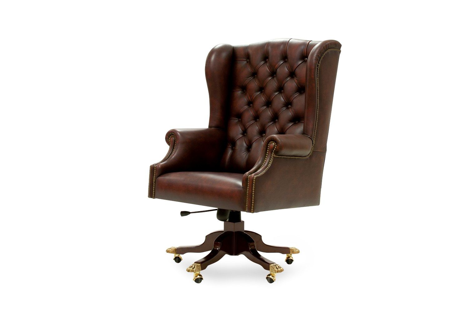 Офисное кресло с регулируемым по высоте кожаным подлокотником с 5 спицами CREARTE COLLECTIONS PRESIDENT ORIGINS ARCH-00000620 - Вид №1