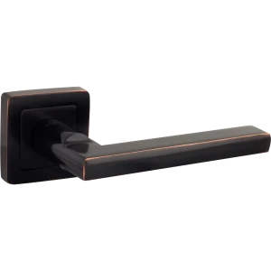 Ручка дверная на розетке Pluton, цвет тёмная медь